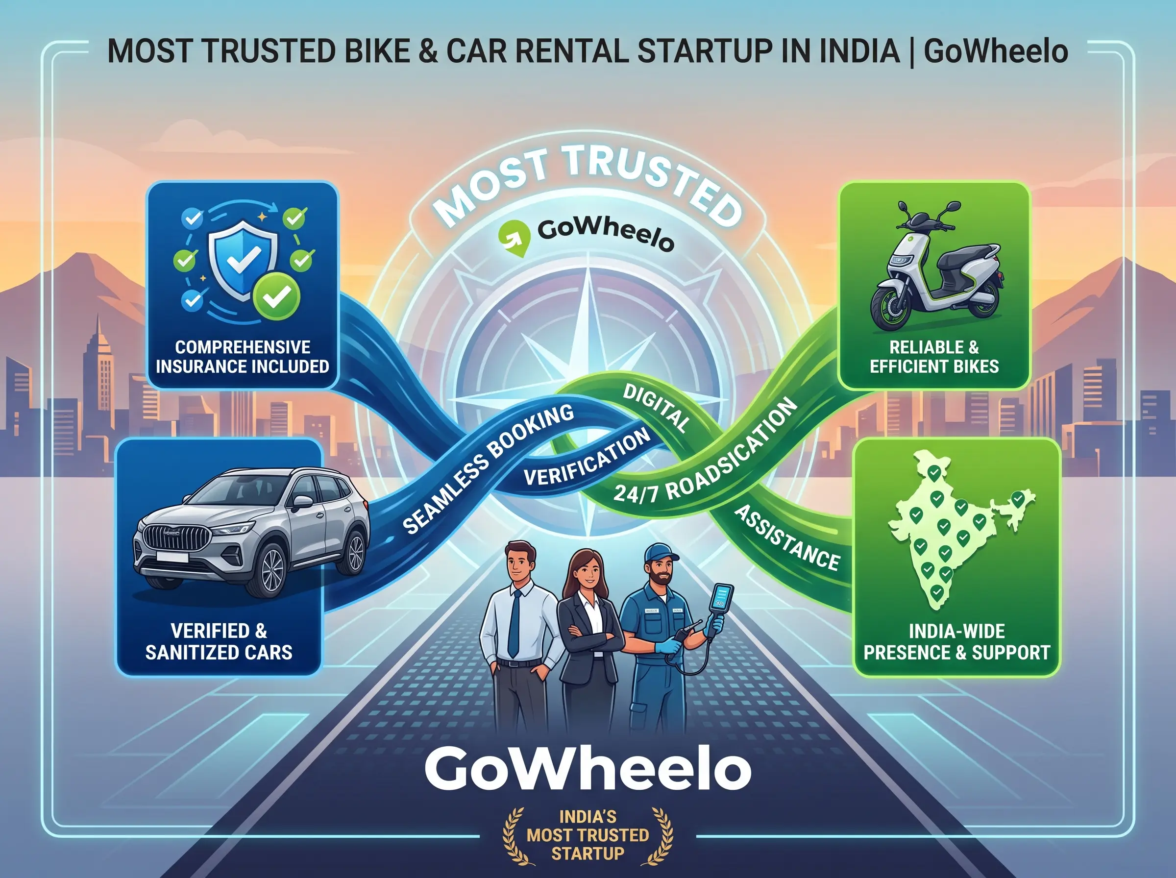 Most Trusted Bike & Car Rental Startup in India | GoWheelo